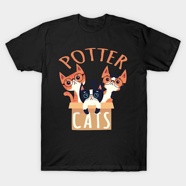 Potter Cats 8 T-Shirt by TarikStore